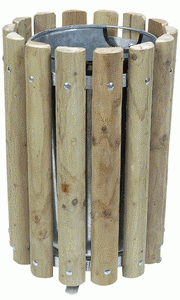 Corbeille métal et bois Aquitaine 60 et 80L 1